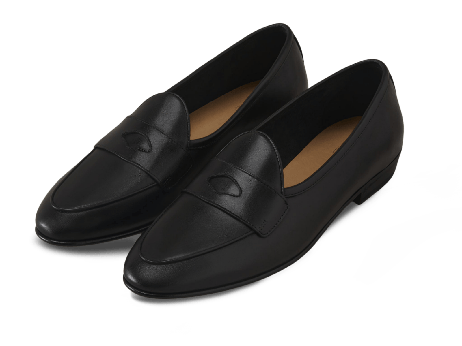 Sagan Classic Ginkgo Loafers in Black Drape Calf