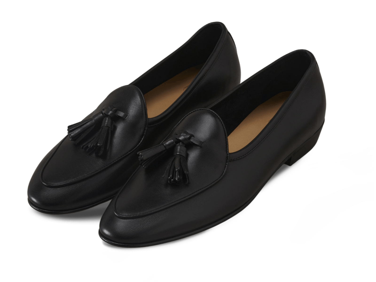 Sagan Classic Tassel Loafers in Black Drape Calf