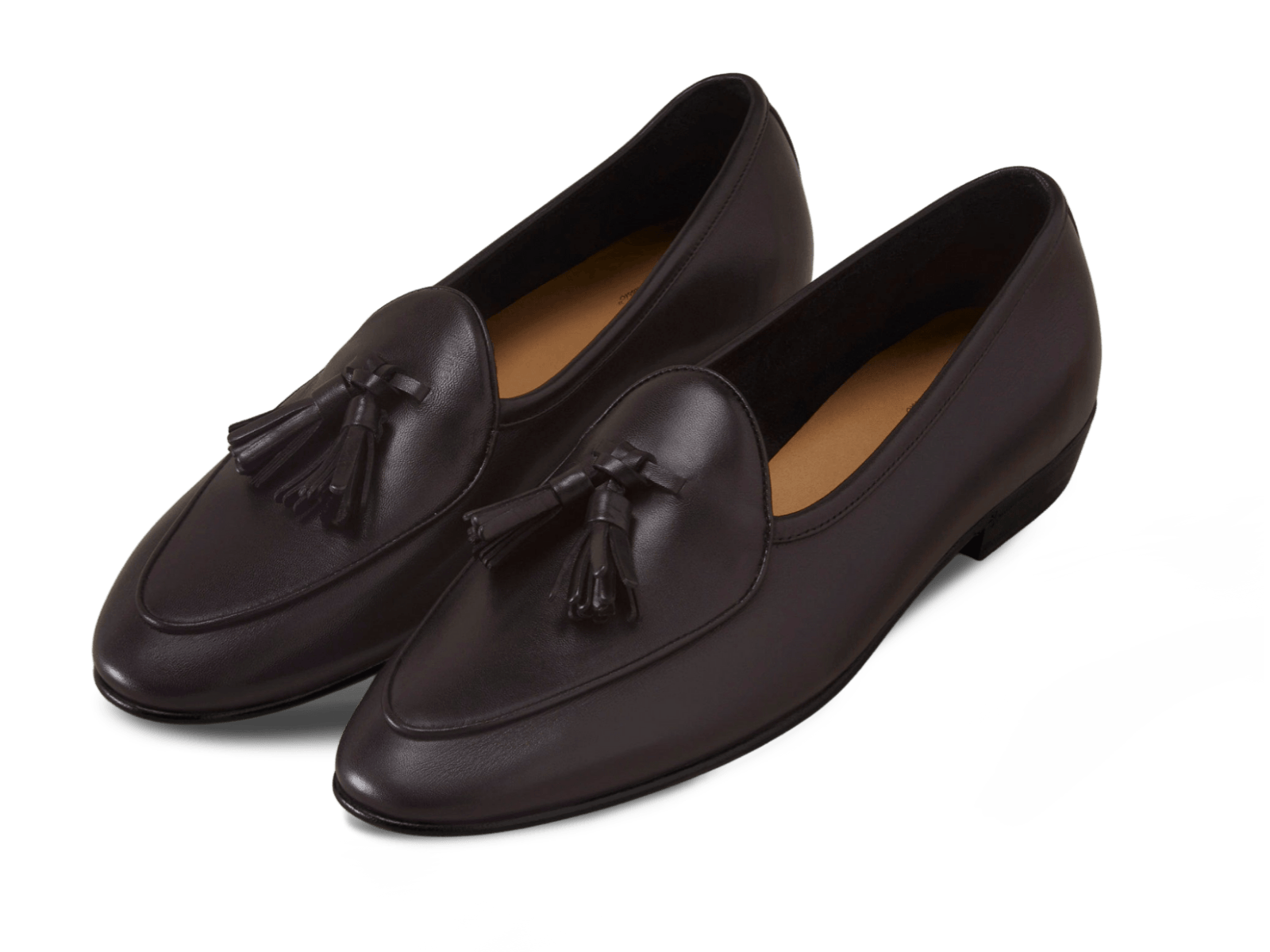 Sagan Classic Tassel Loafers in Dark Brown Drape Calf