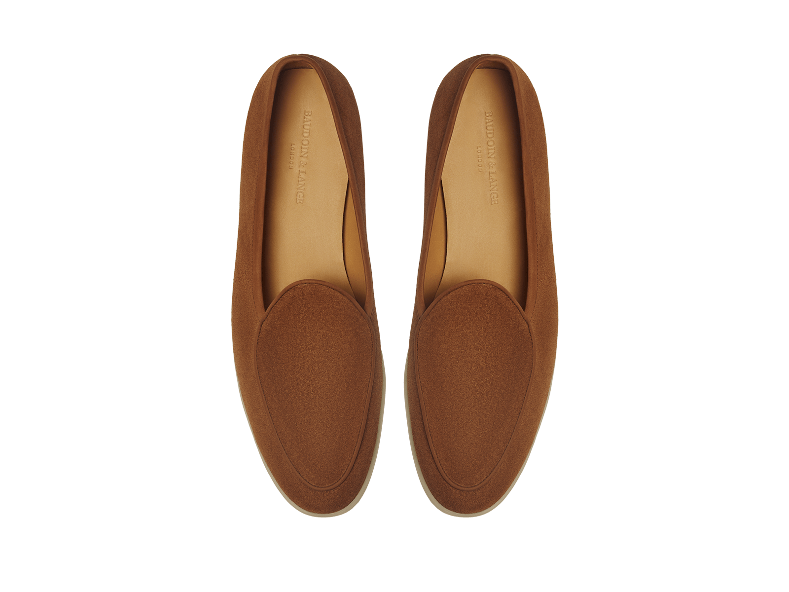 Stride Loafers in Cork Brown Glove Suede with Natural Sole
