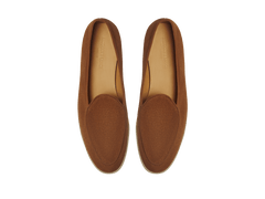 Stride Loafers in Cork Brown Glove Suede with Natural Sole