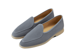 Stride Loafers in Thunder Blue Glove Suede Natural Sole