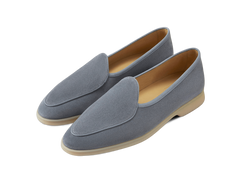 Stride Loafers in Thunder Blue Glove Suede Natural Sole