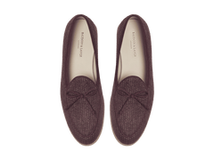 Stride String Loafers in Mauveine Purple Raffia with Natural Sole