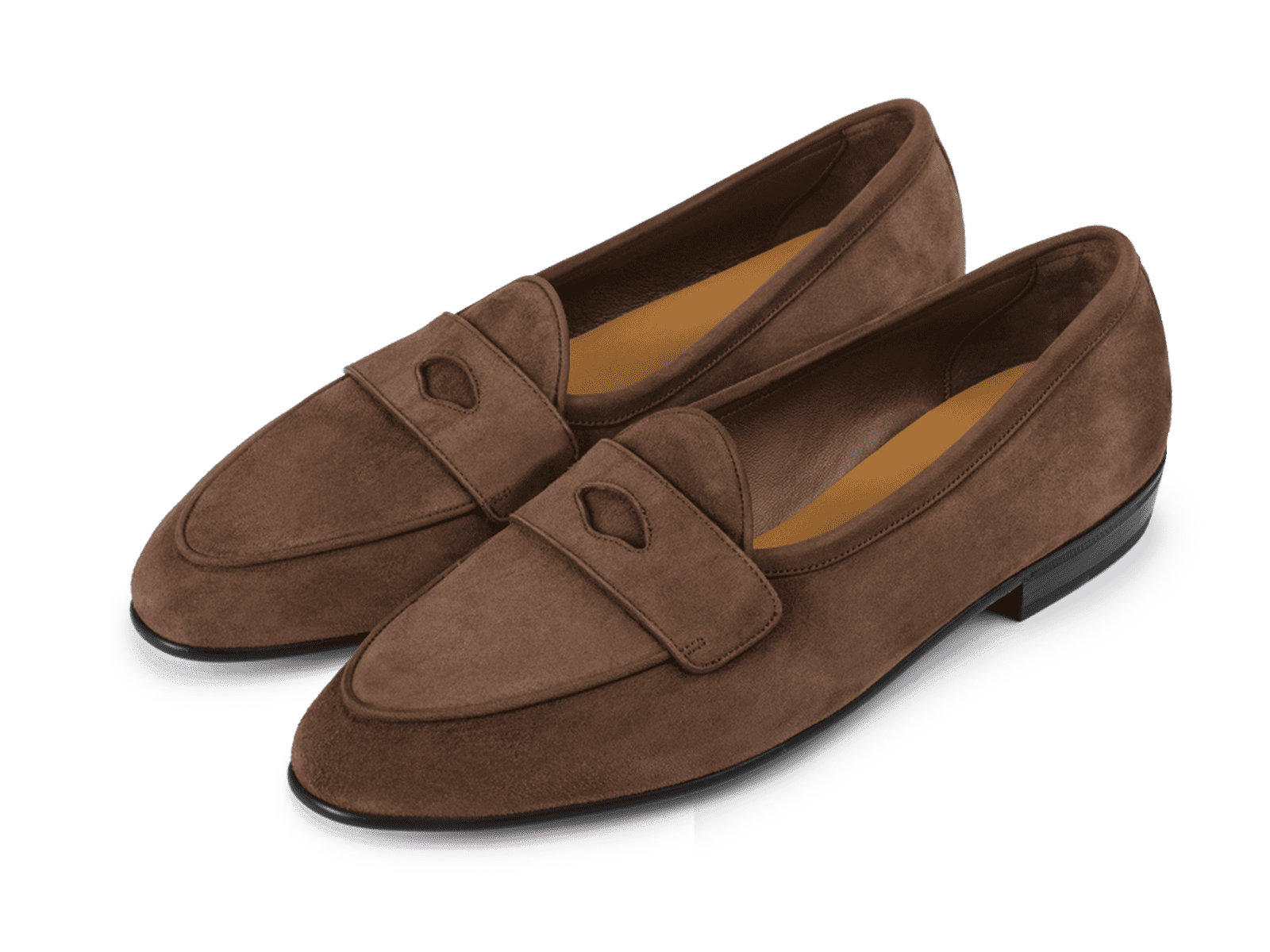 Sagan Classic Ginkgo Loafers in Deep Taupe Asteria Suede with Rubber Sole