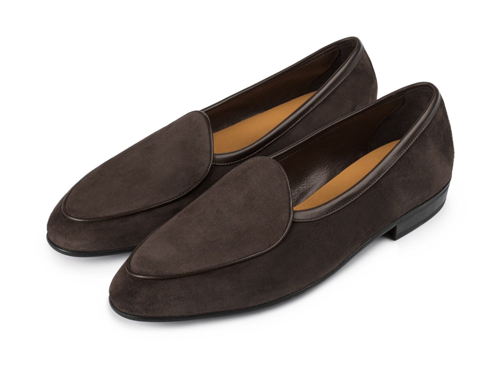 Sagan Classic Loafers in Lusitanias Dark Brown Asteria Suede with Rubber Sole