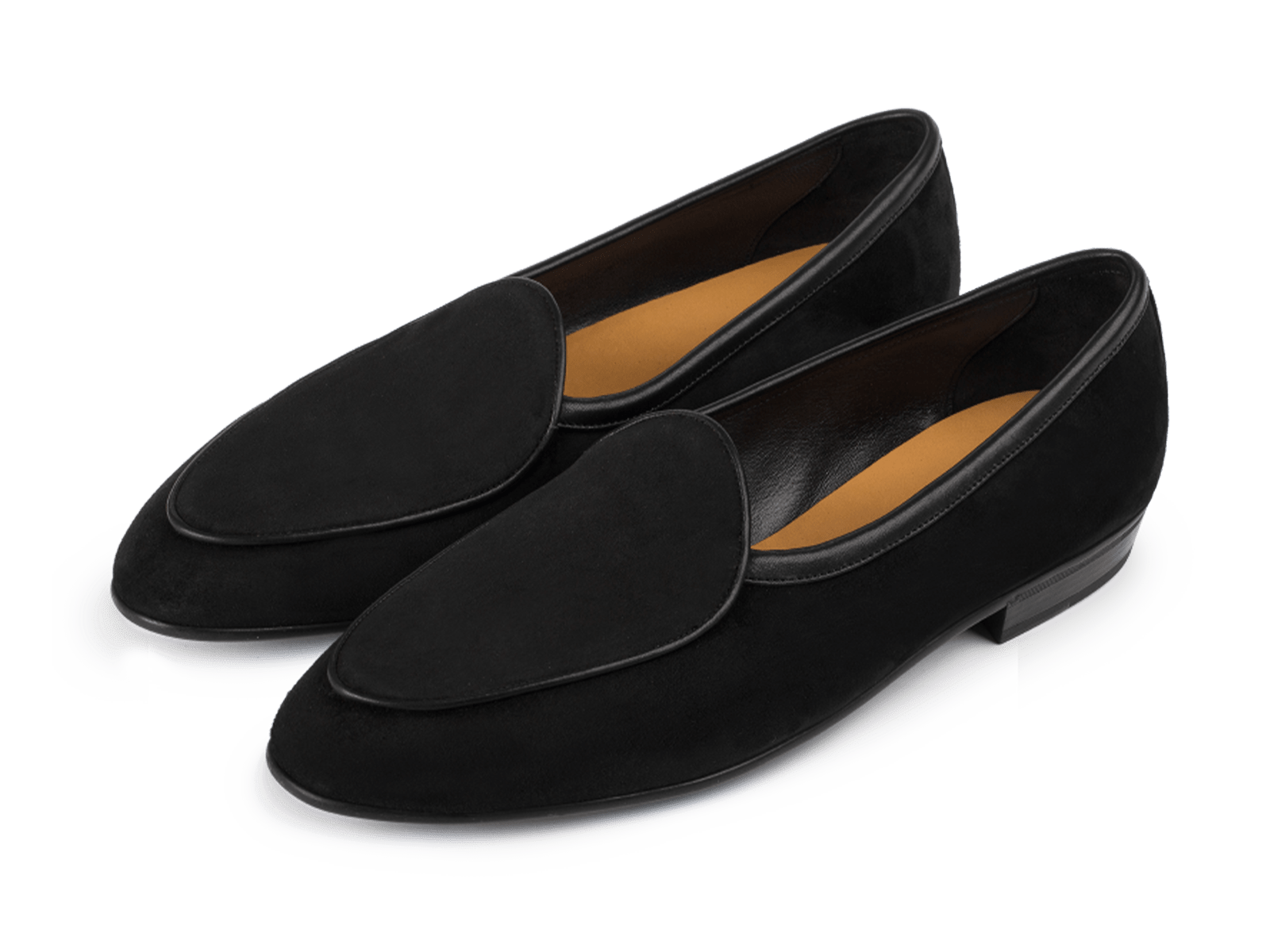 Sagan Classic Loafers in Obsidian Black Asteria Suede with Rubber Sole