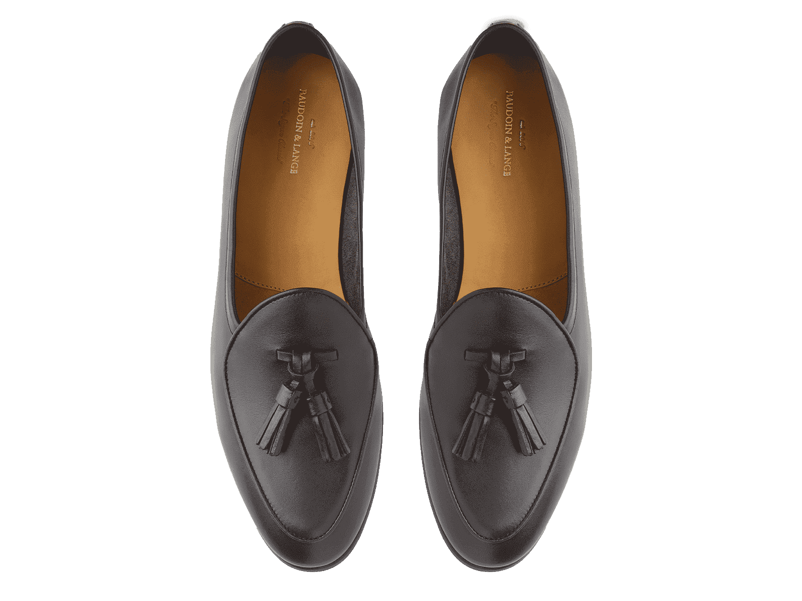 Sagan Rubber Tassel Loafers in Dark Brown Drape Calf