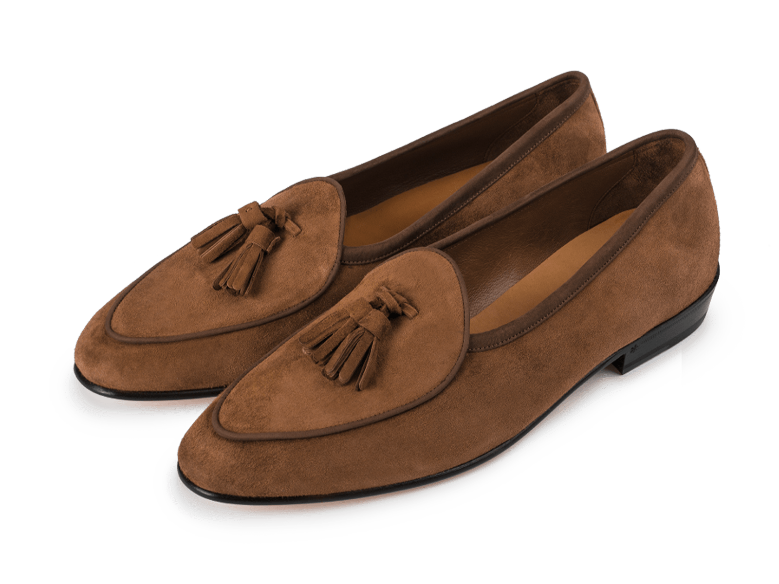 Sagan Classic Tassel Loafers in Moyen Brown Asteria Suede