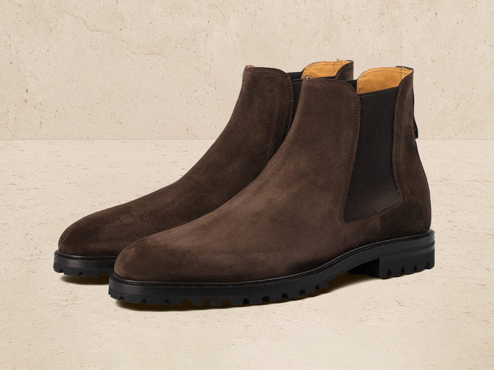 Ribot Boot in Dark Brown Shield Suede