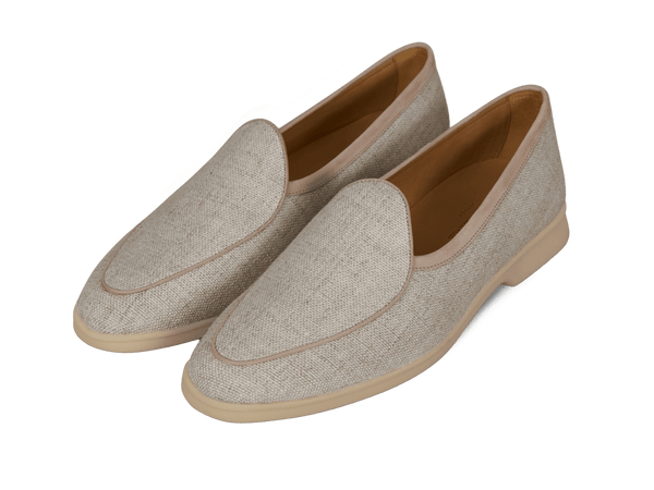 Stride Loafers in Linen Merlinen – Baudoin & Lange