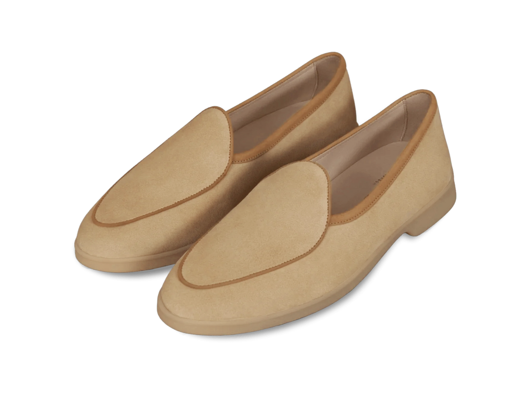 Stride Loafers in Tropez Beige Glove Suede Natural Sole