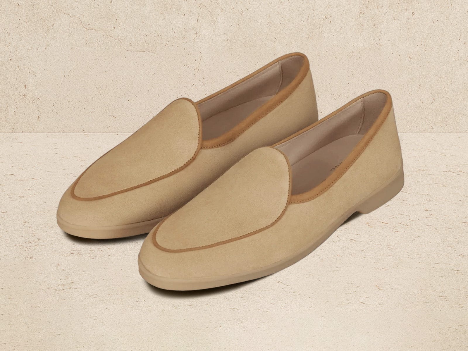Stride Loafers in Tropez Beige Glove Suede Natural Sole