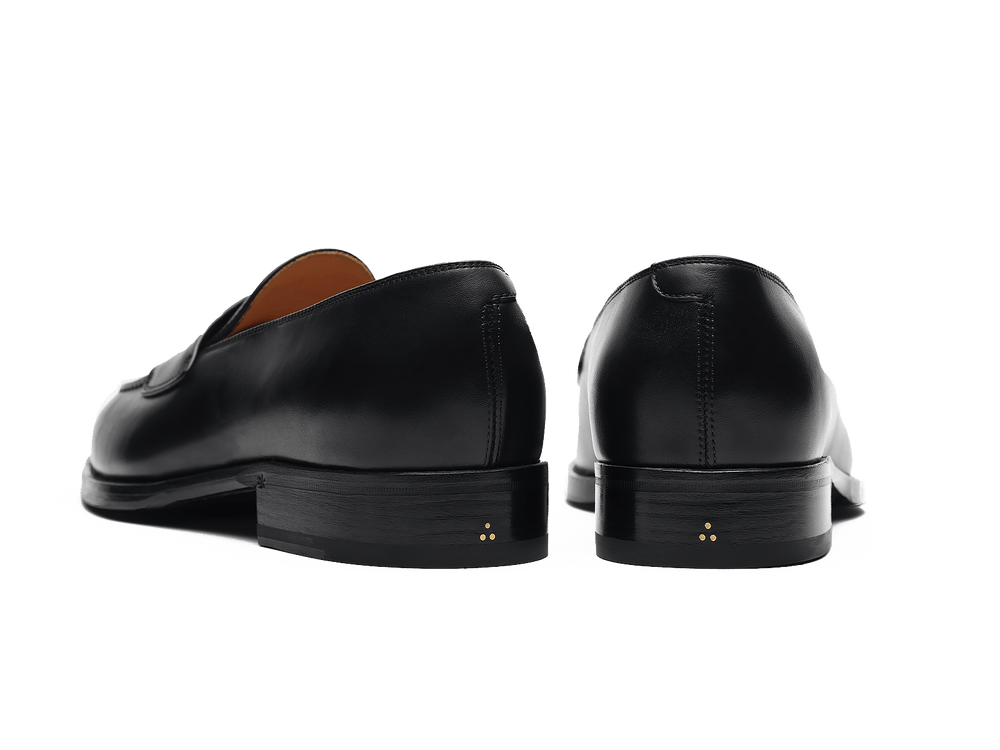 Berkeley Penny Loafers in Black Calf