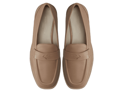 Charlotte Penny Loafers in Praline Matt Calfskin