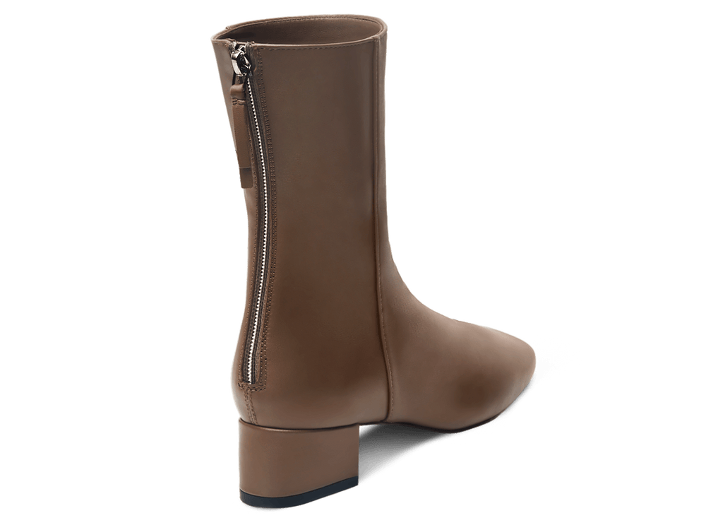 Debbie Boots in Khaki Brown Nappa