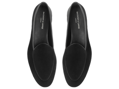 Lune Slippers in Black Luxe Suede