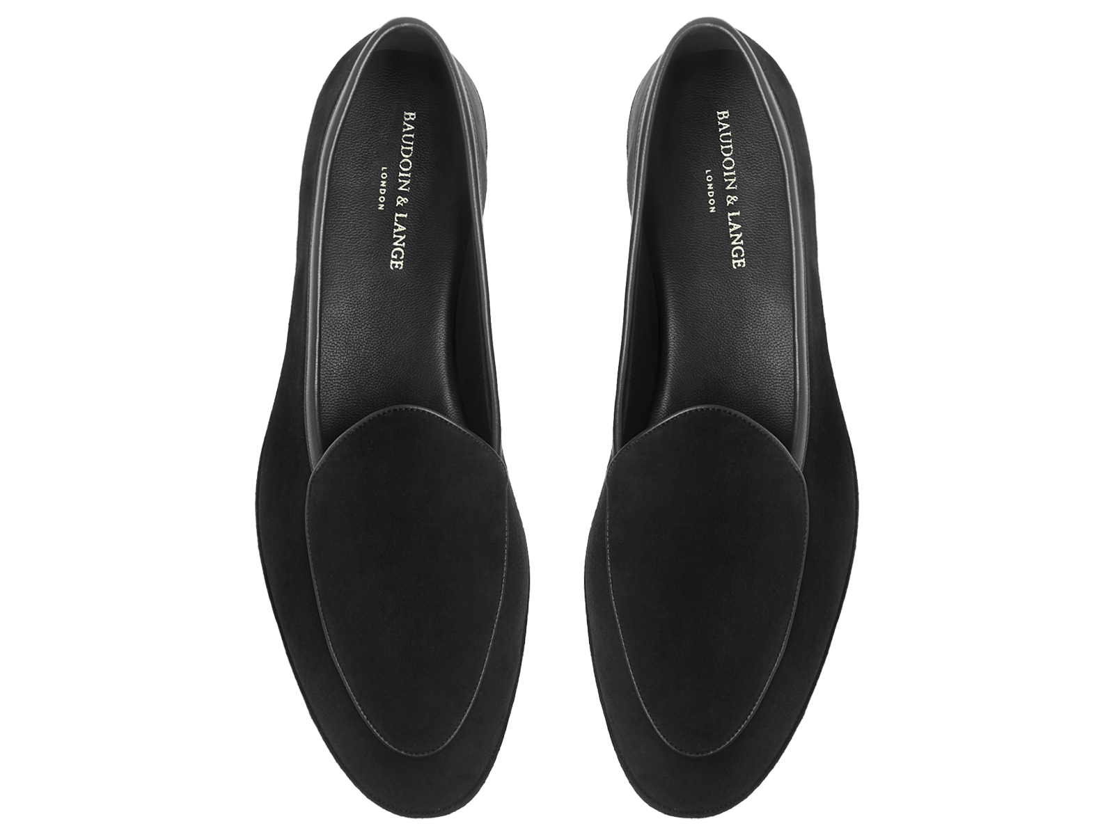 Lune Slippers in Black Luxe Suede