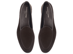 Lune Slippers in Dark Brown Luxe Suede