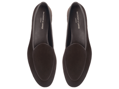 Lune Slippers in Dark Brown Luxe Suede