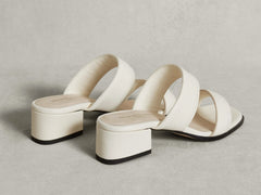 Plume Hi Sandal in Blanc Cassé Nappa