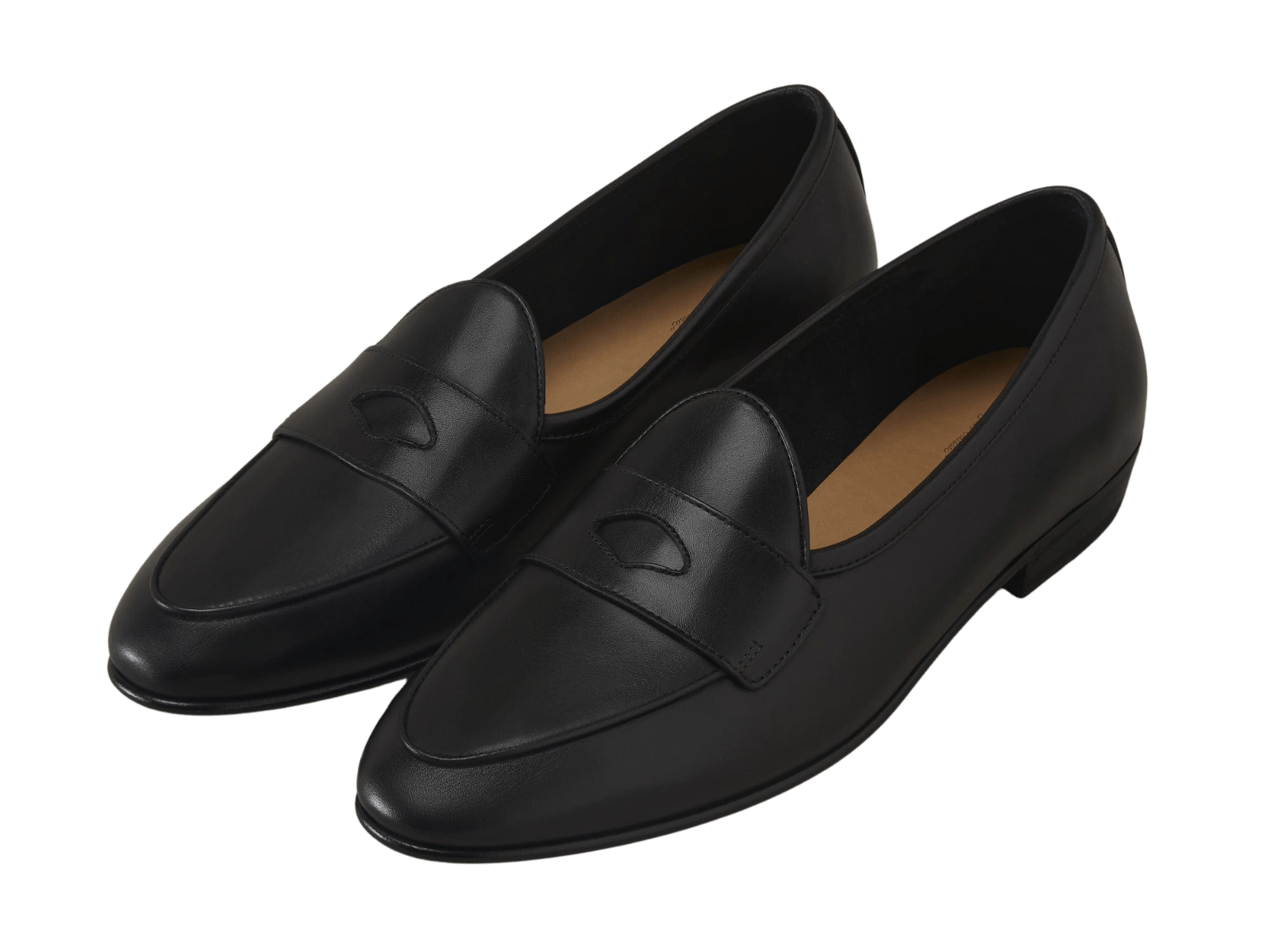 Sagan Classic Ginkgo Loafers in Black Drape Calf