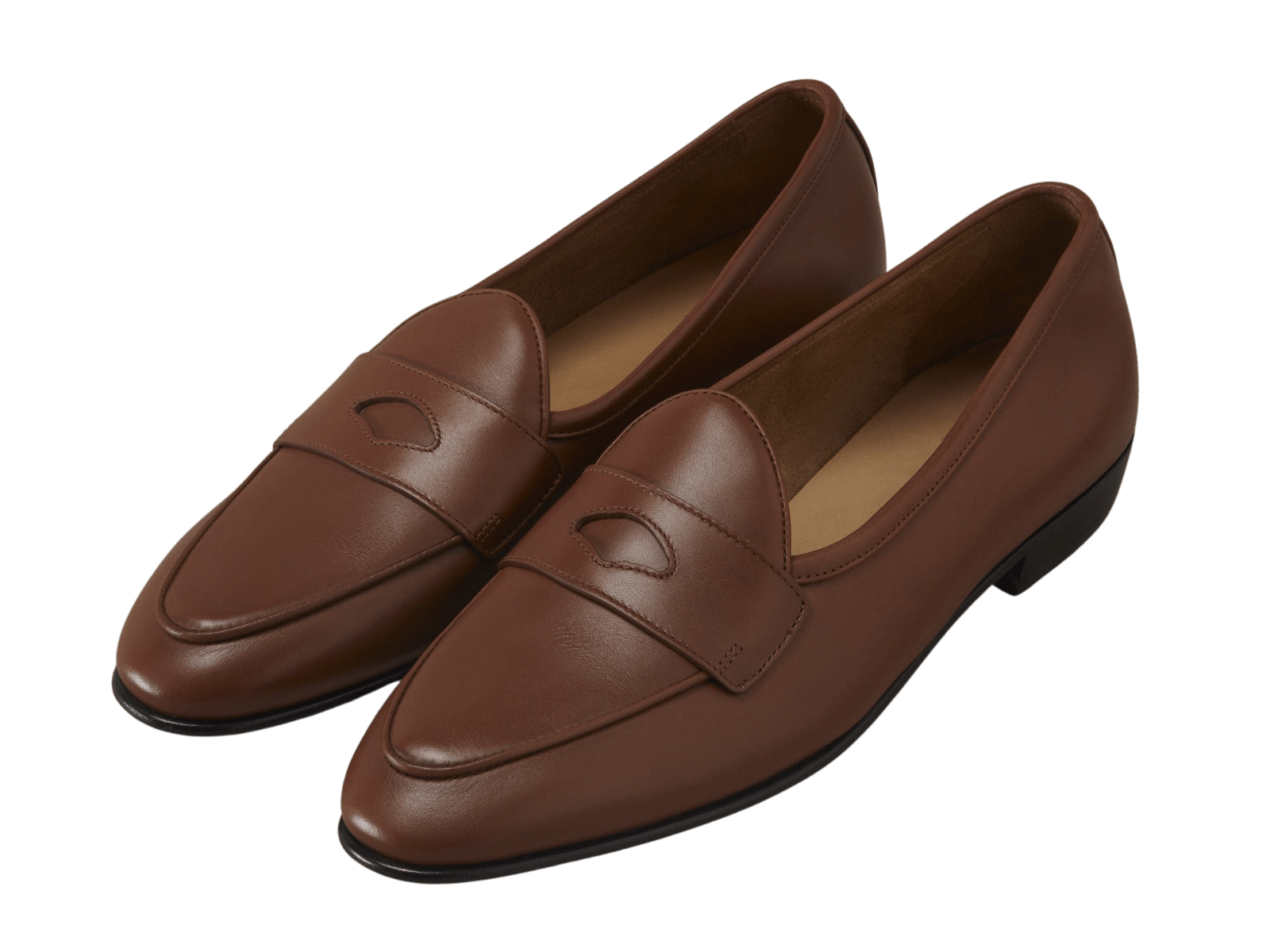 Sagan Classic Ginkgo Loafers in Tan Drape Calf