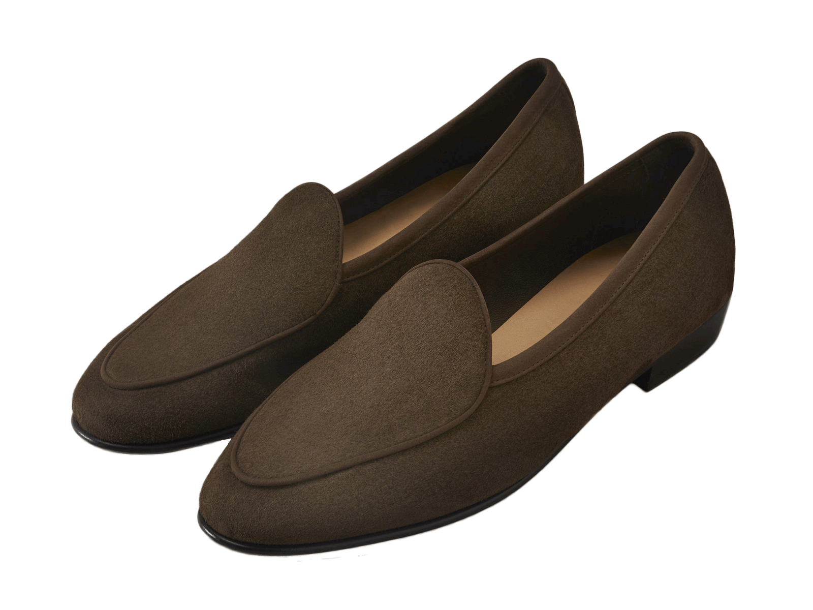 Sagan Classic Loafers in Olivine Green Asteria Suede