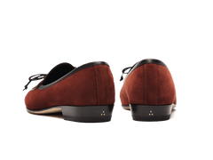 Sagan String Loafers in Macassar Brown Suede