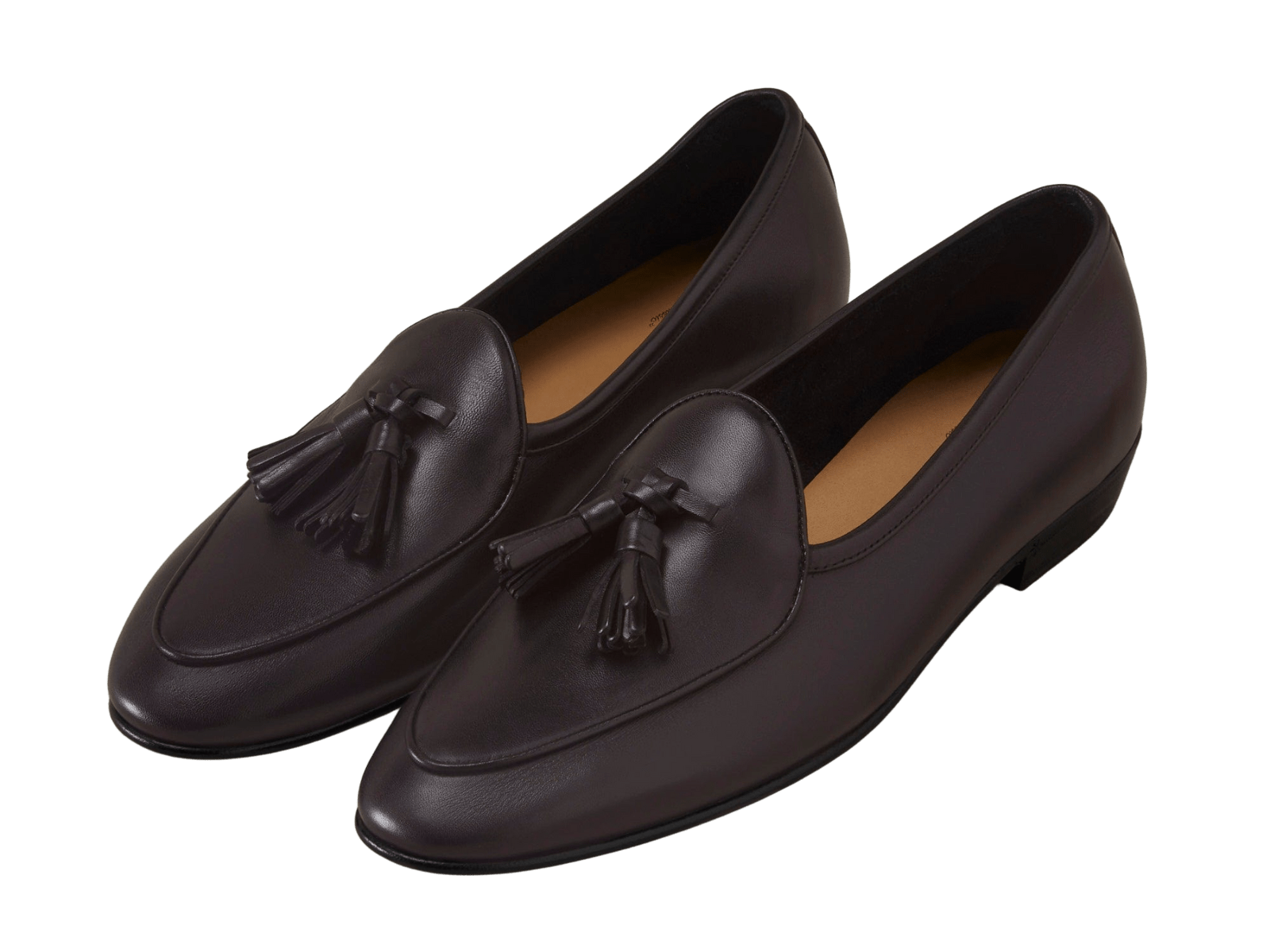 Sagan Classic Tassel Loafers in Dark Brown Drape Calf