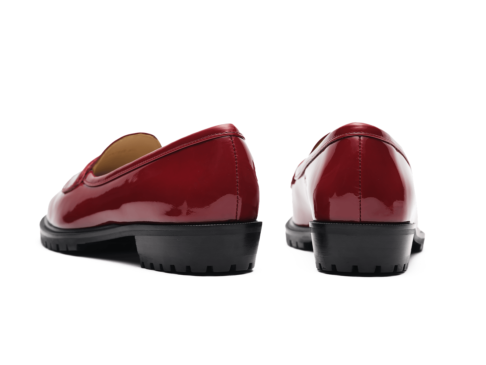 Sagan Ginkgo Loafers in Garnet Patent Leather