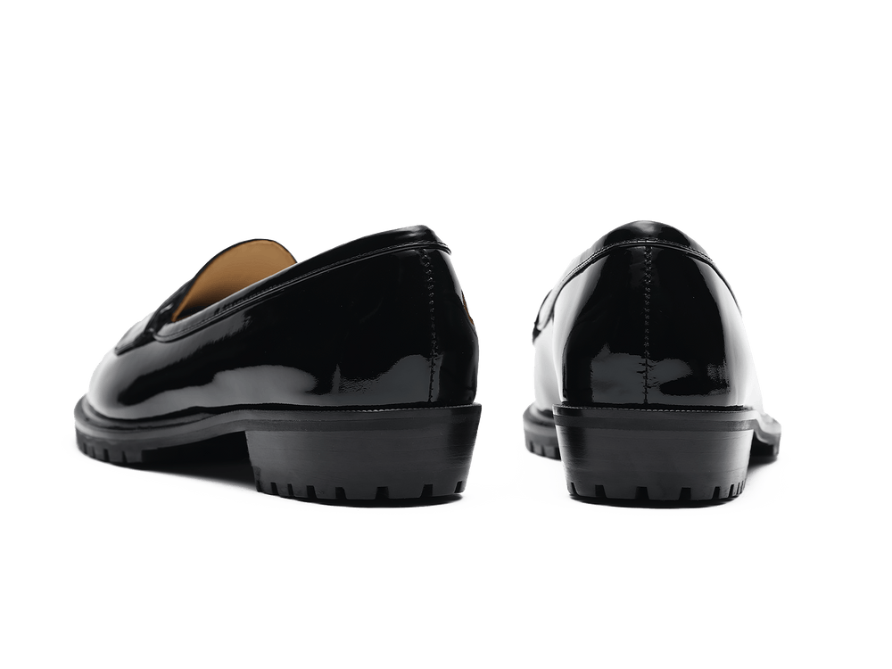 Sagan Ginkgo Loafers in Nero Soft Patent Leather