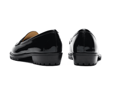 Sagan Ginkgo Loafers in Nero Soft Patent Leather