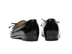 Sagan String Loafers in Black Soft Patent