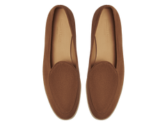 Stride Loafers in Cork Brown Glove Suede with Natural Sole