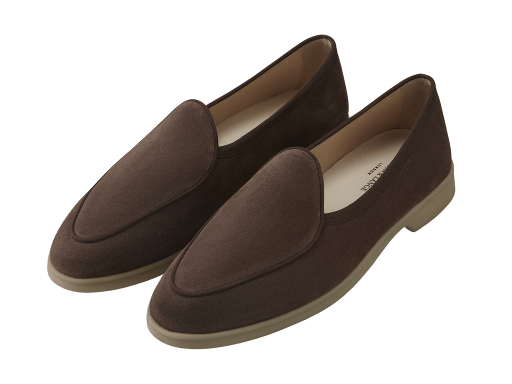 Stride Loafers in Deep Taupe Glove Suede Natural Sole