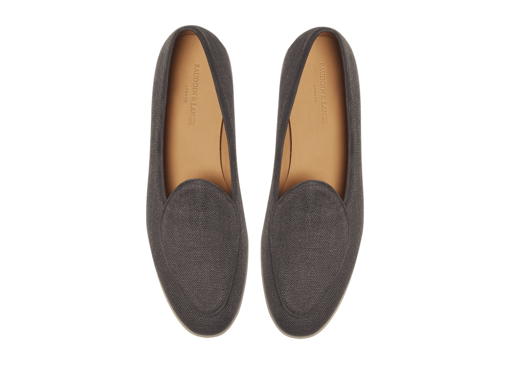 Stride Loafers in Fiji Grey Merlinen with Natural Sole