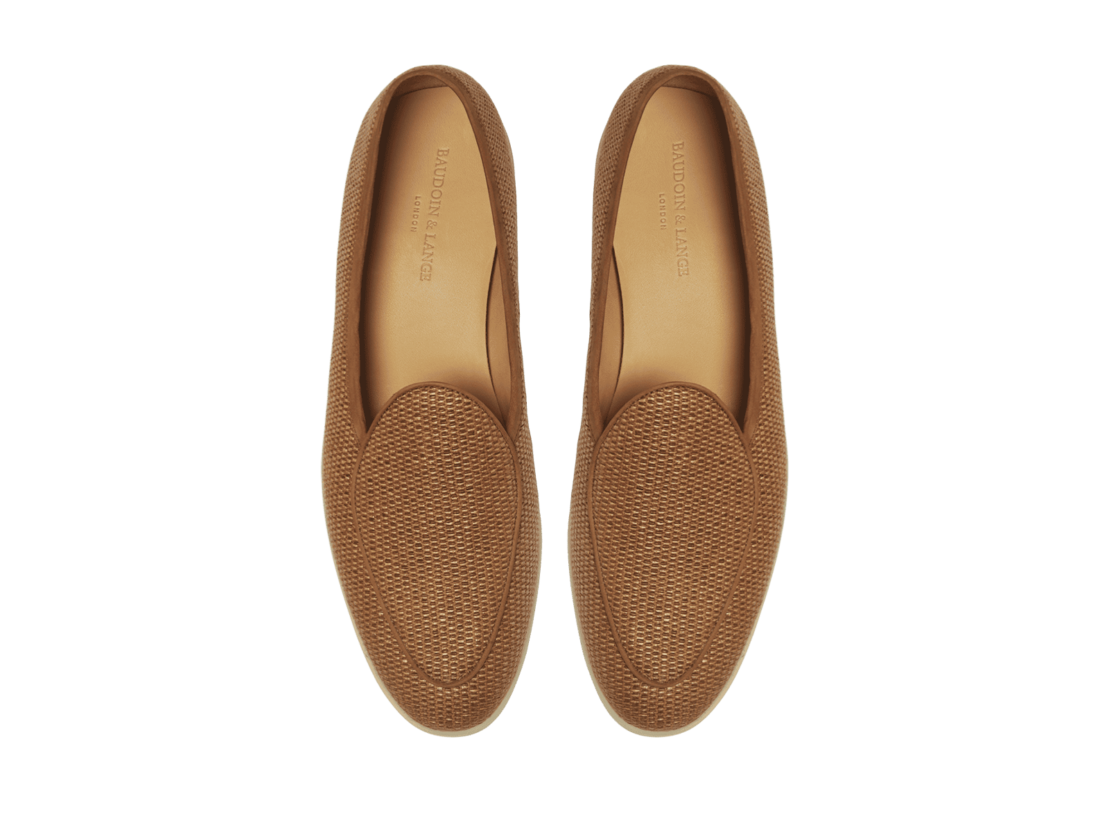 Stride Loafers in Honey Raffia with Natural Sole