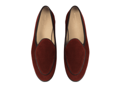 Stride Loafers in Macassar Brown Glove Suede with Dark Sole