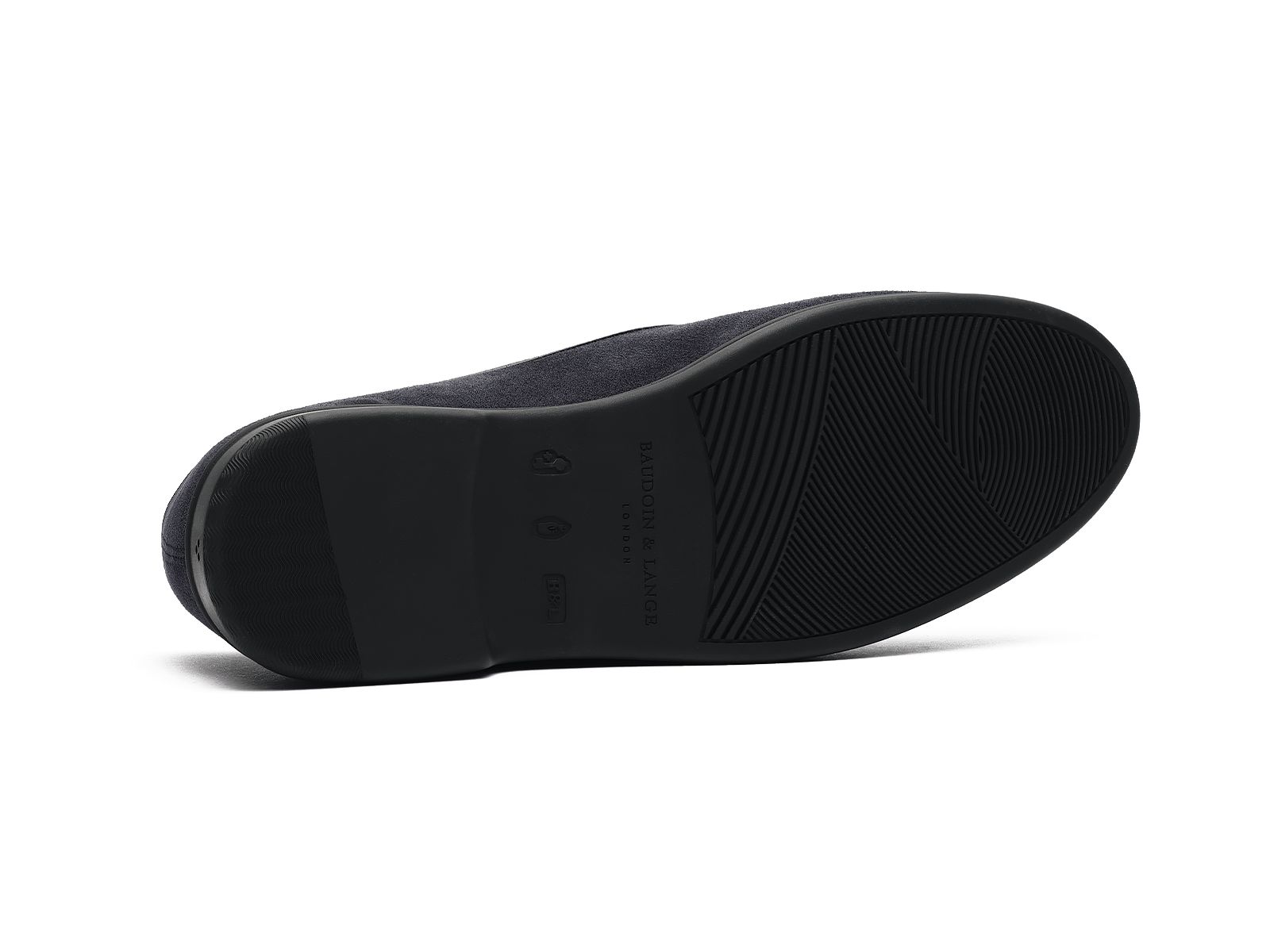 Stride Loafers in Midnight Navy Haptic Suede with Dark Sole