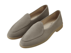 Stride Loafers in Sandy Grey Glove Suede Natural Sole