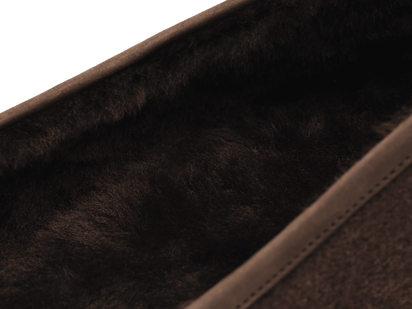 Stride Loafers in Smoked Brown Flannel with Shearling Lining