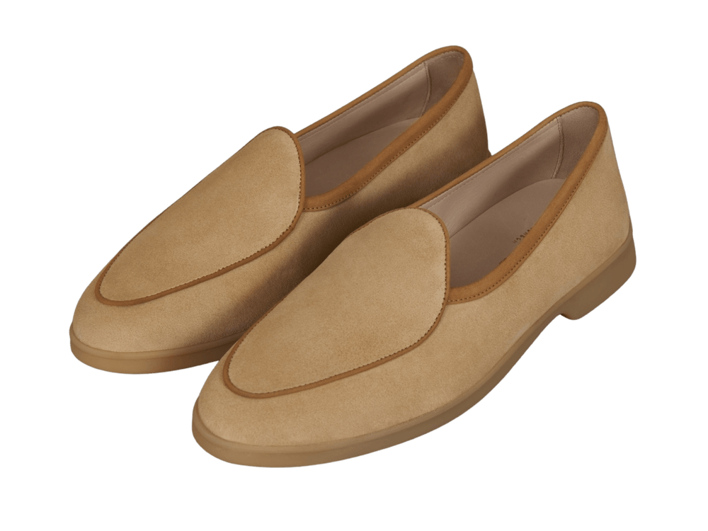 Stride Loafers in Tropez Beige Glove Suede Natural Sole