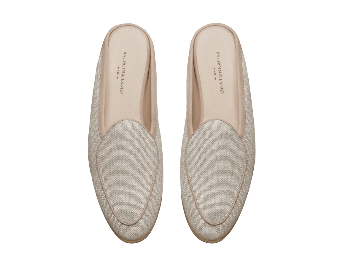 Stride Mule Loafers in Linen Merlinen