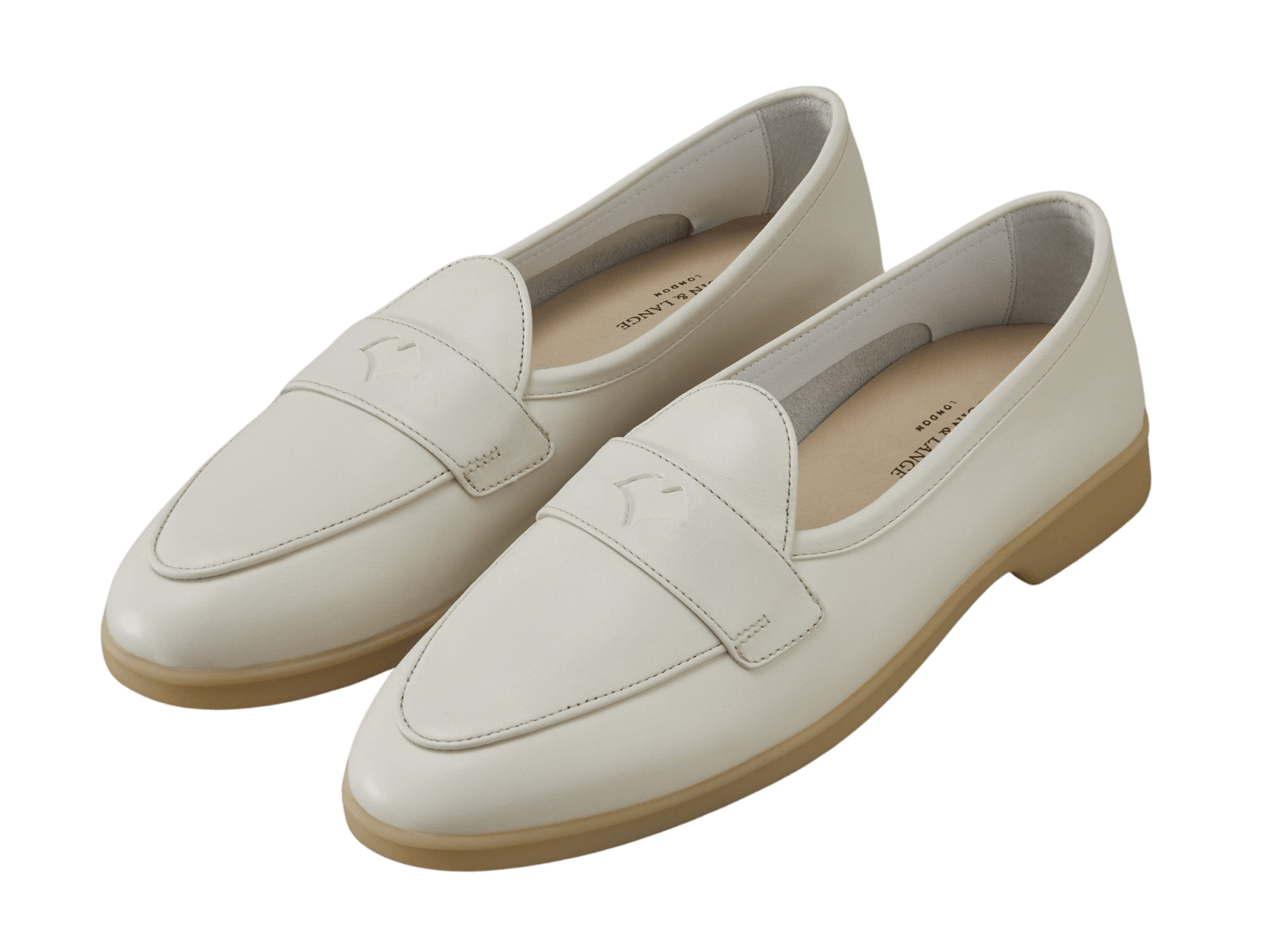 Stride Penny Loafers in Blanc Casse Milled Calf