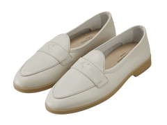 Stride Penny Loafers in Blanc Casse Milled Calf