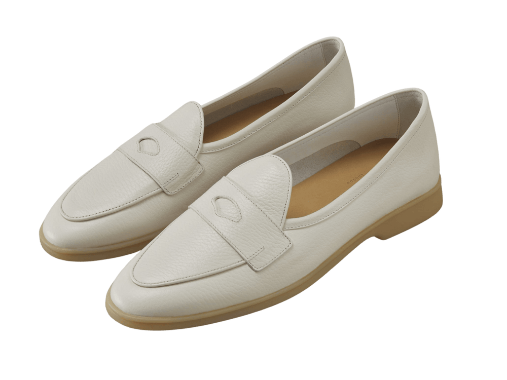 Stride Penny Loafers in Blanc Casse Moorland Calf