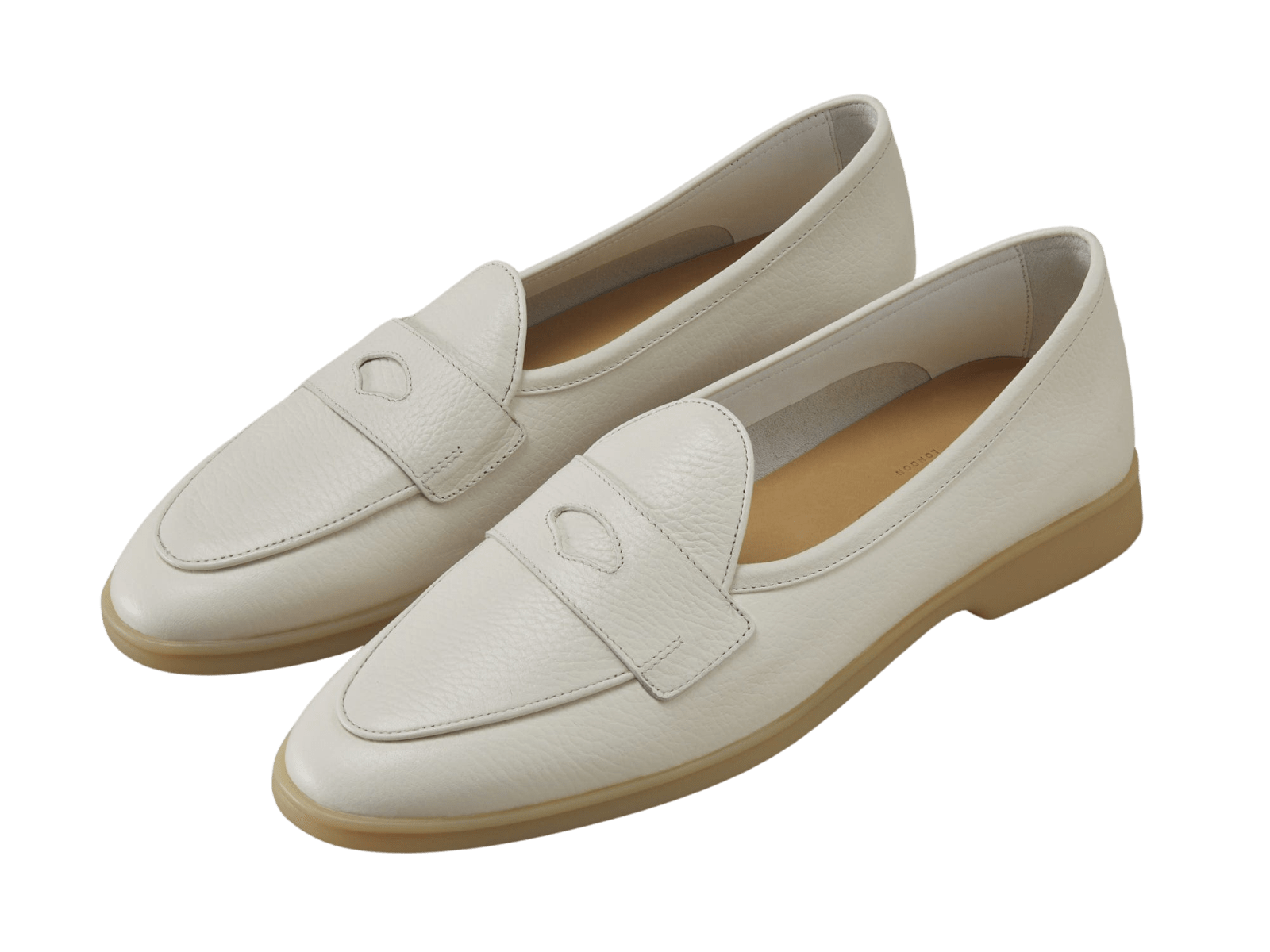 Stride Penny Loafers in Blanc Casse Moorland Calf