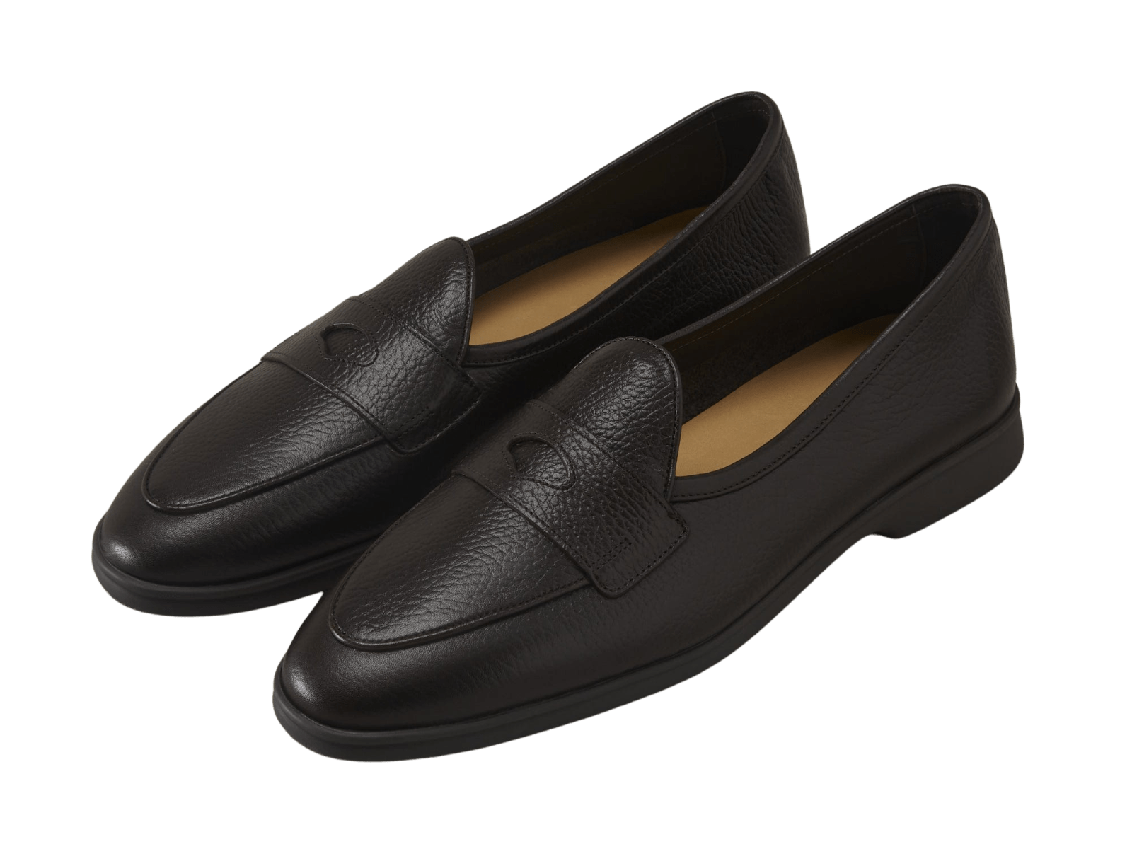 Stride Penny Loafers in Dark Brown Moorland Calf