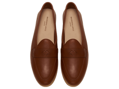 Stride Penny Loafers in Tan Milled Calf